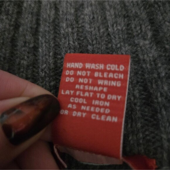 Sundance 100% Lambswool Knit 1/4 Zip Fair Isle Nordic Sweater Gray Tan Black L - Picture 8 of 13